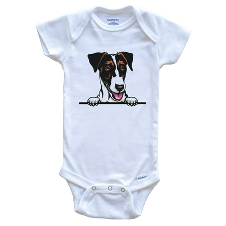 

Fox Terrier Dog Breed Cute One Piece Baby Bodysuit 3-6 months white