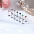 thumbnail image 4 of 12Pcs/Set 16G Mix Color Crystal Lip Labret Studs Medusa Piercing Tragus Helix Piercing, 4 of 5
