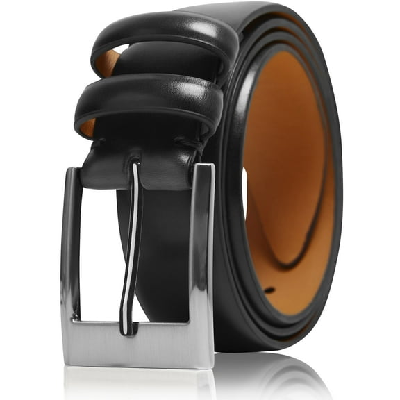 Genuine Leather Dress Belts For Men - Mens Belt For Suits, Jeans, Uniform With High End Buckle - Designed in the USA