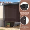 thumbnail image 2 of Vicllax Outdoor Patio Crank Sun Blocking Roller Shade Modern Style, Aluminum Casing, Fabric, 4'Wx8'H, 2 of 9