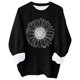 thumbnail image 2 of ICHUANYI Liquidación Mujer Moda Cuello Redondo Manga Larga Camiseta Impresión Suelta Sudadera Blusa Tops ICHUANYI WER2023082201235, 2 of 3