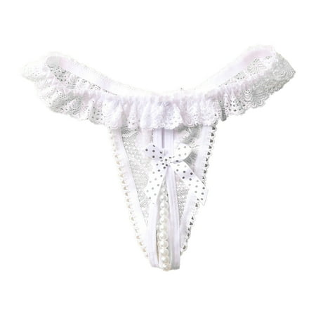 Lingerie for Women Crotchless Funny Thong White Panties Naughty Panties for Women