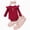 H233-Red, variant on masbird Baby Girl Clothes Newborn 3Pcs Fall Winter Outfits Rib Frill Long Sleeve Romper Daisy Pants Headband Sets 0 3 6 12 18 24 Months,Khaki,0-3 M