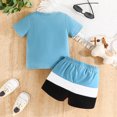 thumbnail image 4 of Fsqjgq Baby Boy Clothes 9M Boys Fashion Pajamas Baby Boy Summer Clothes Funny Cartoon T Shirt Elastic Waist Pockets Shorts Set 2 Piece Outfit Toddler Crewneck Tees Shorts Outfits Boy Clothes, 4 of 9