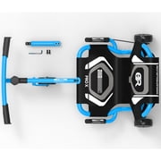 EzyRoller: Pro X - Aqua Blue - Ride-On Scooter, Cambering Motion, Pedal Free Cart, Hand Brakes, Extendable Frame, 220lb Capacity, Kids-Teens-Adults 9+