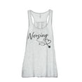 thumbnail image 1 of Nursing Is A Work Of Heart Women's Fashion Sleeveless Flowy Racerback Workout Yoga Tank Top Sport Grey Medium, 1 of 3