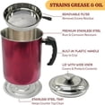 thumbnail image 3 of Contenedor de grasa de tocino de 1,8 l con colador - Contenedor de grasa - Coladores separadores de grasa para cocina Colador de malla para latas de cocina, colador de grasa, 3 of 5