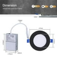 thumbnail image 3 of CycevSun Black Pot Lights LED 4 Inch Recessed Lighting with Night Light, Dimmable & 5CCT Selectable Slim Wafer Downlight, 9W, cETL, IC & Wet Rated, 8, 3 of 9