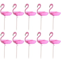YOSADIER 50pcs Disposable Fruit Picks Bamboo Cocktail Drink Picks Sticks Party Supplies Favors for Home Bar (Flamingo Pattern)