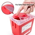 thumbnail image 4 of Alcedo Sharps Container for Home Use 2 Quart (1-Pack), Biohazard Needle and Syringe Disposal, Medical Grade, Professional Use, 4 of 7