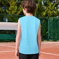 thumbnail image 7 of UACY Kids Boys Plain Sleeveless Tank Tops Tween Boys Summer Athletic Casual Crew Neck Soft Undershirt Autumn Versatile Tees (Light Blue, 9-10 Years), 7 of 7