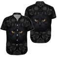 thumbnail image 4 of Camisa de manga corta con botones para hombre, informal, de verano, con estampado 3D, divertida, de gato y animal, estilo hawaiano, para playa, regalos de cumpleaños, 4 of 5