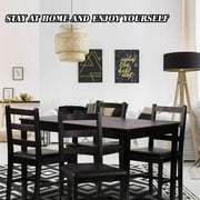 FDW Dining Table Set Pine Wood Kitchen Dining Room Table Dinette Table with 4 Chairs 28.7"
