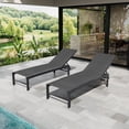 thumbnail image 3 of Crestlive Products Outdoor Chaise Lounge Chair, 5-Position Adjustable Patio Recliner, Black, 3 of 7