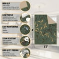 thumbnail image 3 of Ottomanson Leaf Indoor Doormat 2'3" x 3' - Non Slip Low Pile Area Rug for Entryway, Seafoam Green, 3 of 11