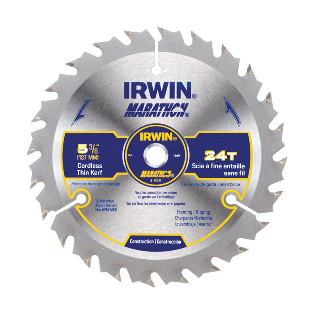 Irwin Marathon 53/8 in. Dia. x 10 mm Carbide Circular Saw Blade 24