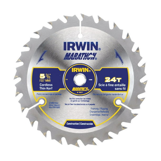 Irwin Marathon 53/8 in. Dia. x 10 mm Carbide Circular Saw Blade 24 teeth 1 pc.
