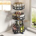 thumbnail image 1 of 1pc  Spice Racks  Rotatable Spice Bottle Storage Tray  Salt  Countertop Storage Rack  Storage Rack  Cosmetics Storage Rack  Kitchen Utensils  Apartment Essentials  College Dorm Essentials, 1 of 5