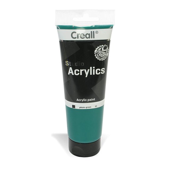 Creall Studio Acrylics, Acrylic Paint 120 ml, 52 Phtalo Green