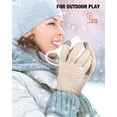 thumbnail image 7 of 2 Pairs Women's Winter Touchscreen Gloves Warm Fleece Lined Knit Gloves Elastic Cuff Winter Texting Gloves, 7 of 7