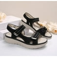 thumbnail image 2 of Plus size casual sandals Women's sport Style Velcro one-line comfortable fish mouth sandals, 2 of 9
