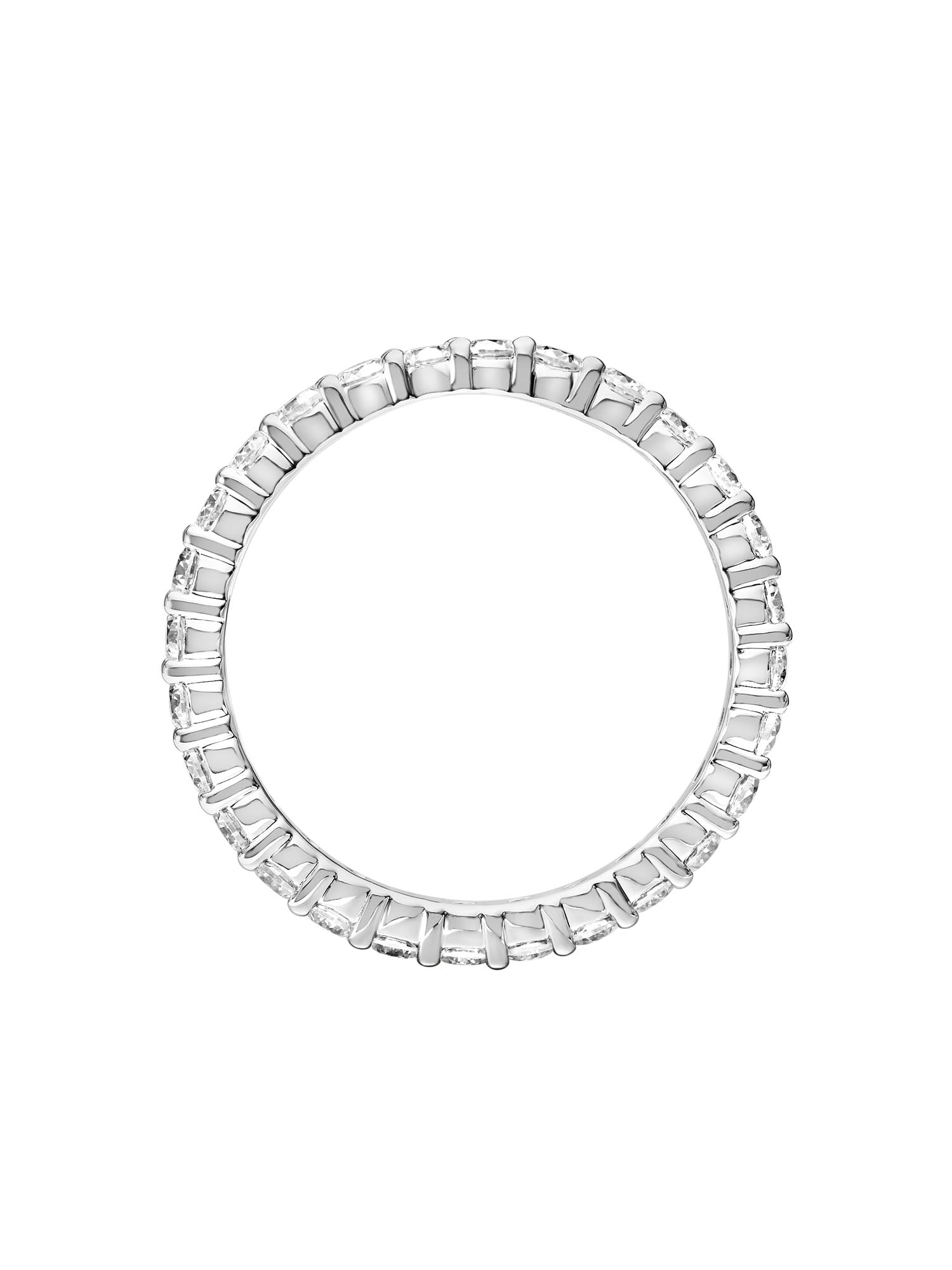 1 Carat DEW Moissanite 10K White Gold Eternity Wedding Band