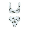 thumbnail image 6 of Rocae Sea Turtle for Bikini Set for Women Two Piece Sexy High Swimsuits Split Crossover Bikini Large, 6 of 9