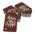 thumbnail image 2 of Inkdotpot Pack Of 50 Merry And Bright Christmas Favor Paper Tags Craft Real Silver Foil Hang Tags, 2 of 6