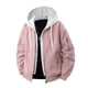 thumbnail image 1 of Ceisia Lightweight Windproof Men's Loose Fit Fake Two-Piece Spliced Hooded Bomber Jacket Gift, 1 of 3