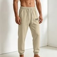 thumbnail image 4 of CIAKGIAF Mens Pants Loose with Pockets, Sporty Plus Size Comfortable Joggers Khaki XXXL, 4 of 7