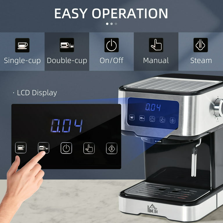 Espresso Machine 15-Bar Coffee Maker w/ Frother for Espresso Latte  Cappuccino, 1 Unit - Kroger