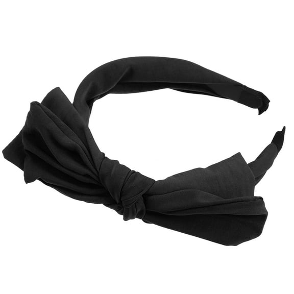 Vocoste Big Bowknot Headband Hairband for Women Black 1.2 Inch Wide 1 Pcs