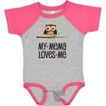 thumbnail image 3 of Inktastic Mema Loves Me Girl Owl Girls Baby Bodysuit, 3 of 5