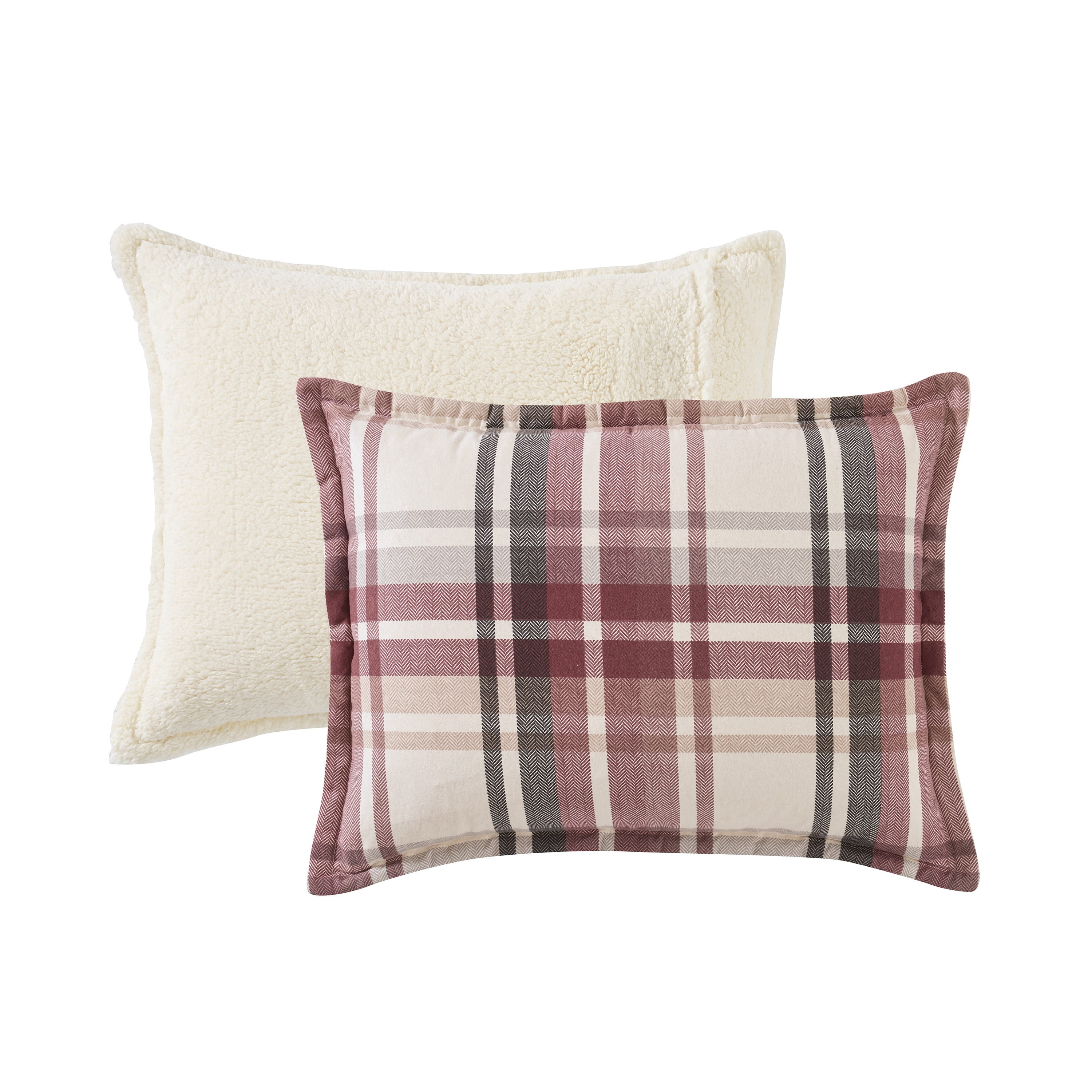 VCNY Home Plaid 3-Piece Red Plaid Comforter Set, King, Adult, Unisex