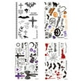 thumbnail image 1 of 4 Sheets Halloween Tattoo Sticker Realistic DIY Temporary Tattoo Body Sticker, 1 of 10