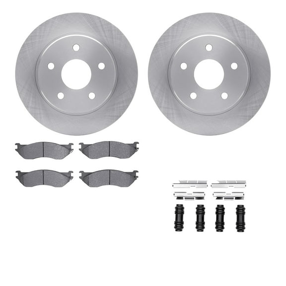 Dynamic Friction Company Front Brake Rotors with 5000 Advanced Brake Pads includes Hardware 6512-40423