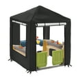 thumbnail image 1 of Advancent Toldo exterior impermeable de fácil instalación para jardines Toldos para jardines y terrazas cubierta antipolvo carpas negro, 1 of 6