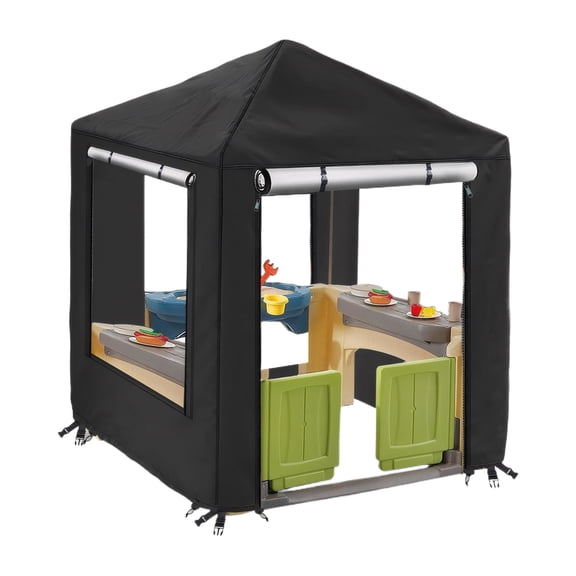Sonducket Toldo exterior impermeable de fácil instalación para jardines Toldos para jardines y terrazas cubierta antipolvo carpas negro