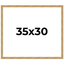 35x30 Frame Beige Real Wood Picture Frame Width 1.25 inches | Interior Frame Depth 0.5 inches |