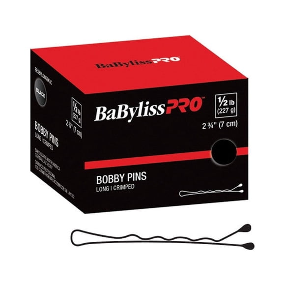 BaBylissPRO - (34939) 2 Goupilles à Bobine Froncée - Noir - lb1