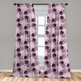 thumbnail image 5 of Ambesonne Japanese Curtains, Sakura Blossom Pattern, Pair of 28"x84", Pale Pink Plum, 5 of 5