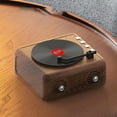 thumbnail image 2 of DEBGFS Radio FM Portable Haut-Parleur Intégré Lecteur CD Rétro Haut-Parleur Compatible Bluetooth, Grain de Bois, 2 of 7