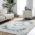 thumbnail image 1 of nuLOOM Persian Verona Distressed Area Rug, 6' 7" x 9', Blue, 1 of 4