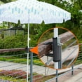 thumbnail image 3 of Pince à Parapluie Extérieure Réglable - Montage en Acier Polyvalent pour Plage, Terrasse et Clôture, Design Gain de Place pour Tables, Chaises, et Plus, Convient aux Poteaux jusqu'à 3,8 cm, Finition Argentée, 3 of 4