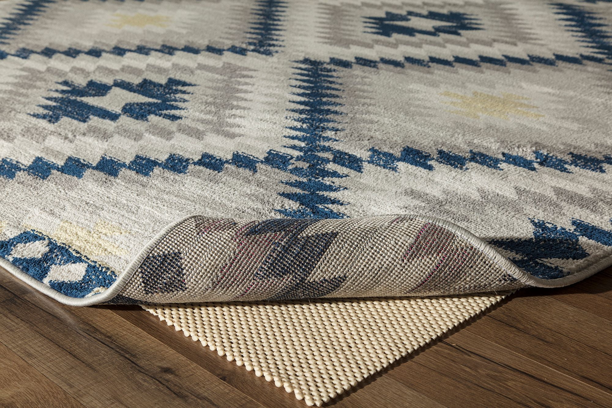 Soleil BR30B Kilim Navy Tribal Moroccan navy Area Rug, 4'x6'