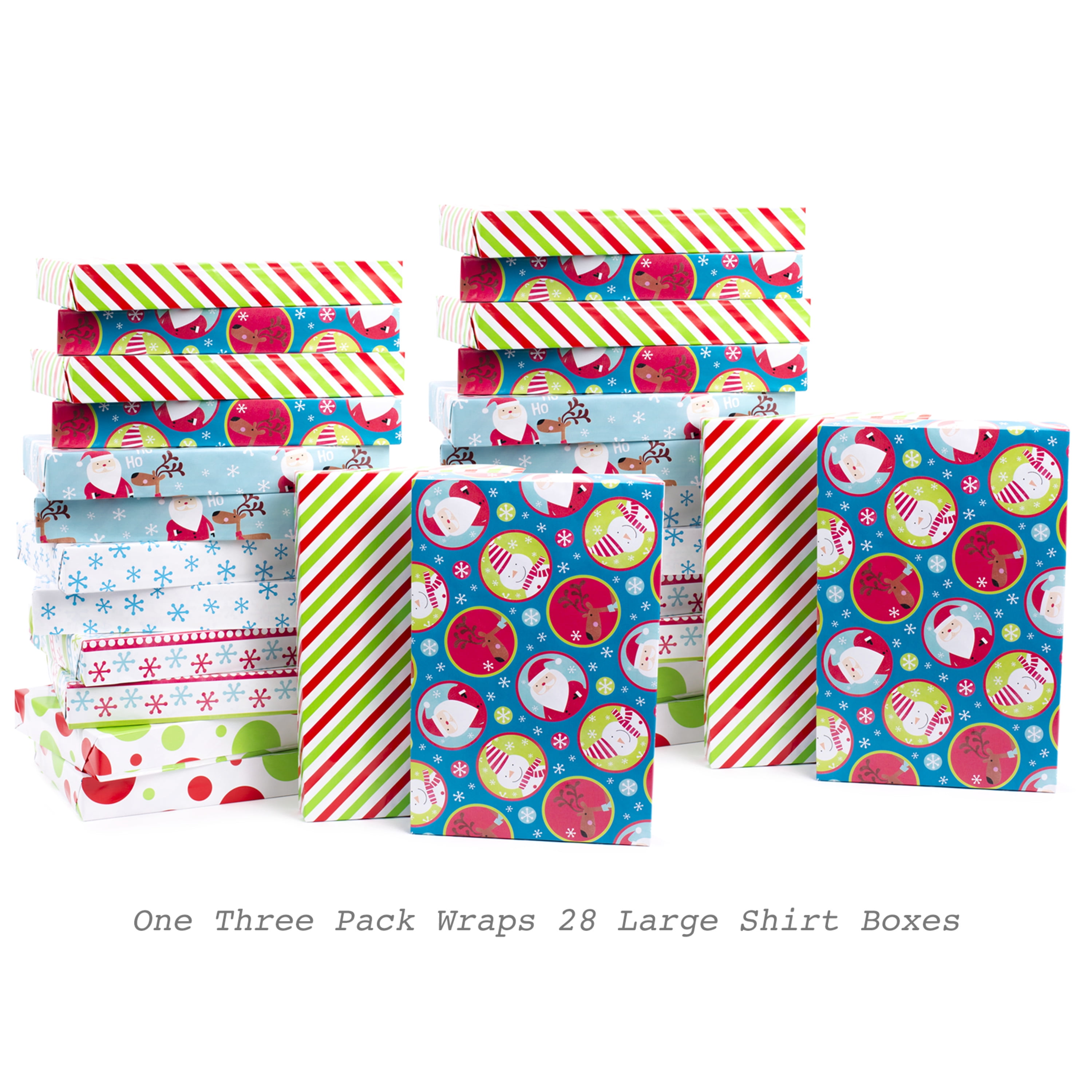  Hallmark Reversible Kids Birthday Wrapping Paper (3 Rolls: 120  sq. ft. ttl.) Monsters and Unicorns, Polka Dots, Chevron, Pink, Teal, Blue,  Red, Orange, Lime Green : Health & Household