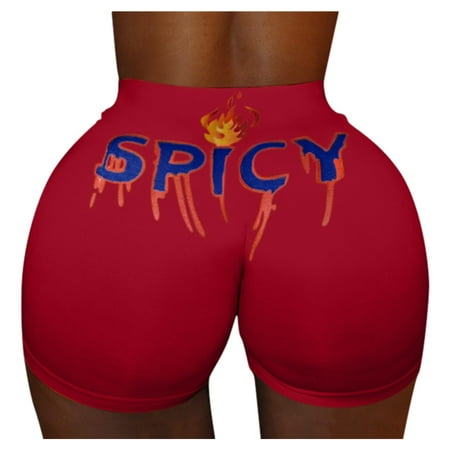 

Sheen Women Shorts Letters Print Clubwear Homewear Summer Casual Stretch Slim Pants