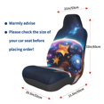thumbnail image 3 of Fuzoiu Colorful Star River Squirrel Print Elastic Car Seat Covers, Seat Cover Protector,Universal Fit Interior Covers for Most Cars,Washable Seat Cover Non Slip for SUV,Sedan,Van, 3 of 5