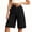 *Black, variant on VBVC Women's Cotton Linen High Waist Bermuda Shorts , Wide Leg Knee Length Shorts For Women,Ladies' Button Front Summer Shorts with Pockets,Army Green,S-3XL