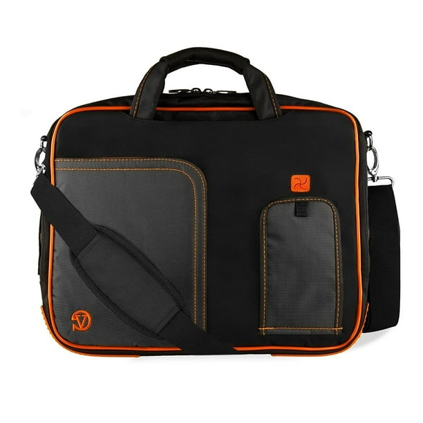 Vangoddy Water Resistant Nylon Orange Laptop Messenger, Shoulder Bag